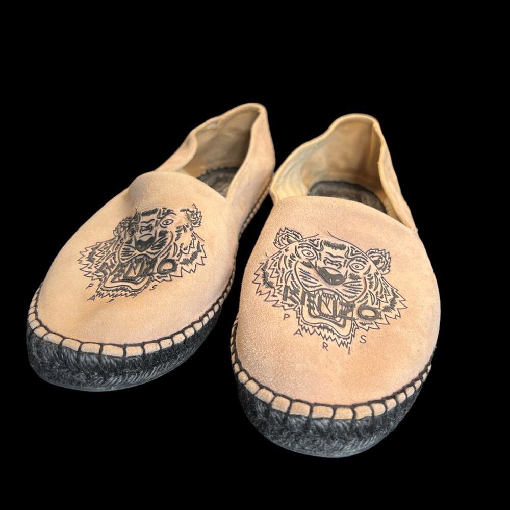 Kenzo Tiger-Embroidered Flats | Size 8.5